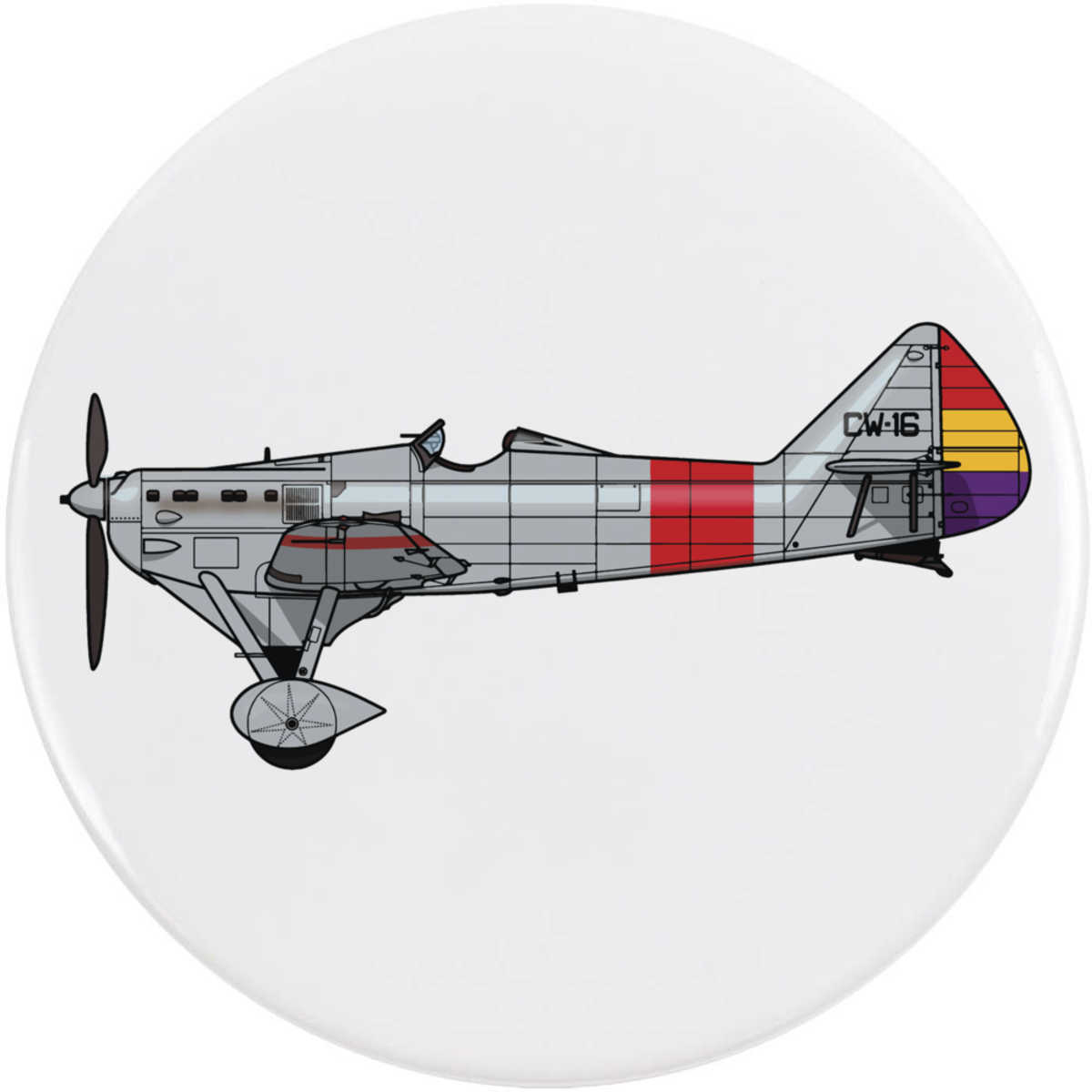 'Military Airplane' Button / Lapel Badges - Pin Back Badges for Clothes, Bags, Accessories and Gifts (BB059785)