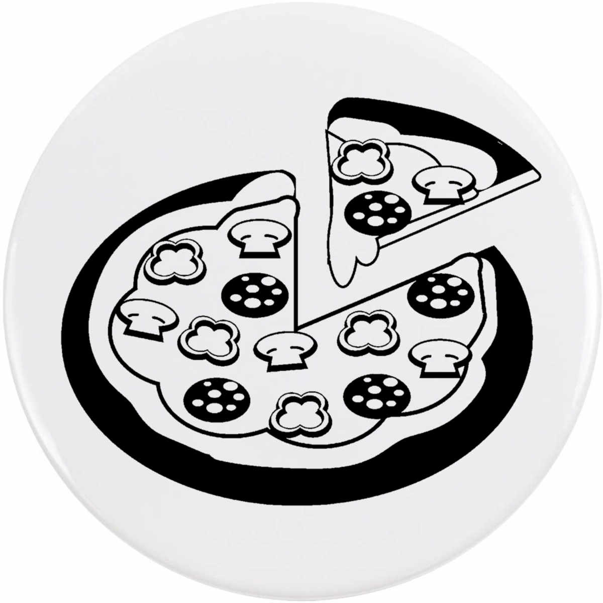 'Delightful Pizza' Button / Lapel Badges - Pin Back Badges for Clothes, Bags, Accessories and Gifts (BB059991)