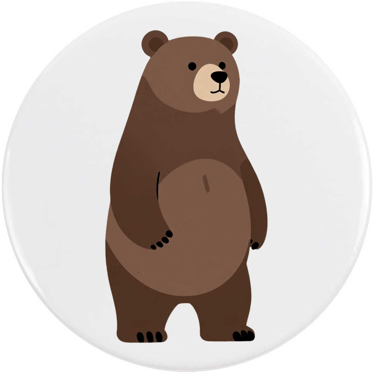 'Brown Bear' Button Badge - 77mm - Pin Back / Lapel Badge for Clothes, Bags, Accessories and Gifts (BB00160382)