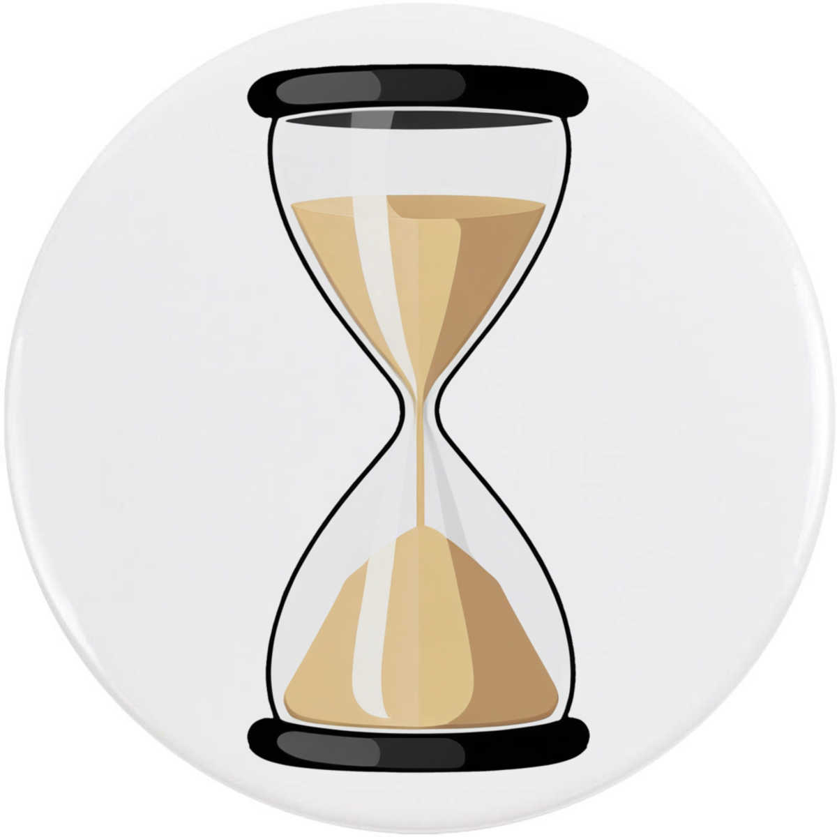 77mm 'Hourglass' Large Button Pin Badge (BB00160556)