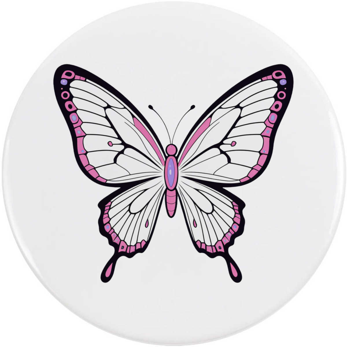 'Swallowtail Butterfly' Button Badge - 77mm - Pin Back / Lapel Badge for Clothes, Bags, Accessories and Gifts (BB00161321)