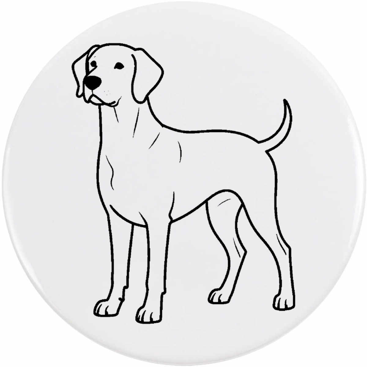 'Weimaraner Dog' Button Badge - 77mm - Pin Back / Lapel Badge for Clothes, Bags, Accessories and Gifts (BB00161399)