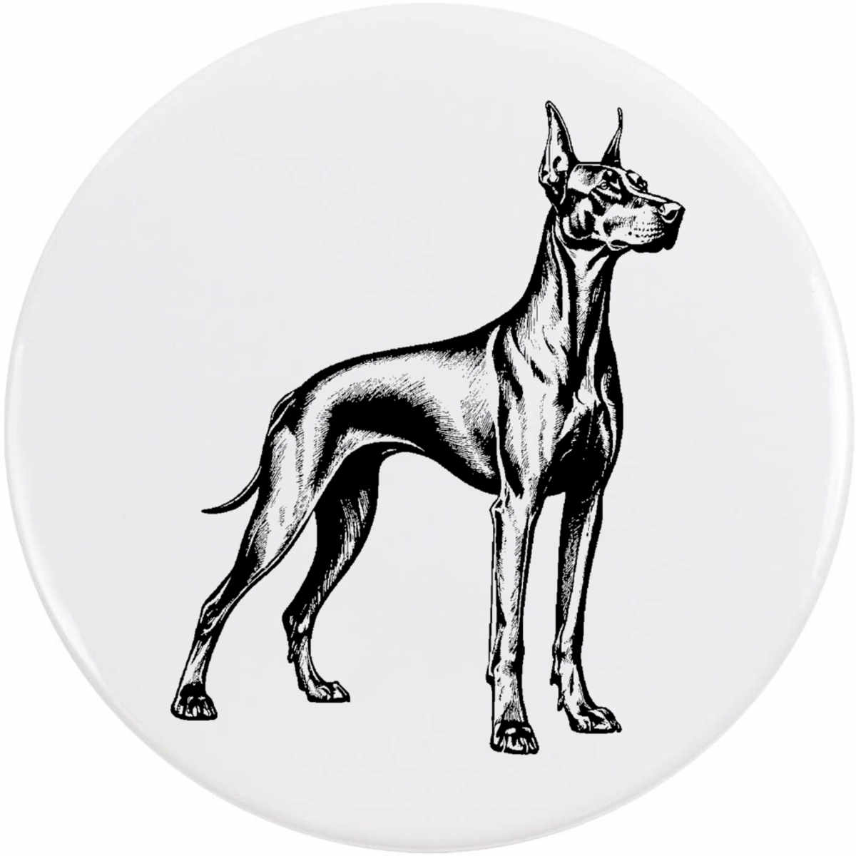 'Doberman Pinscher' Button / Lapel Badges - Pin Back Badges for Clothes, Bags, Accessories and Gifts (BB060615)