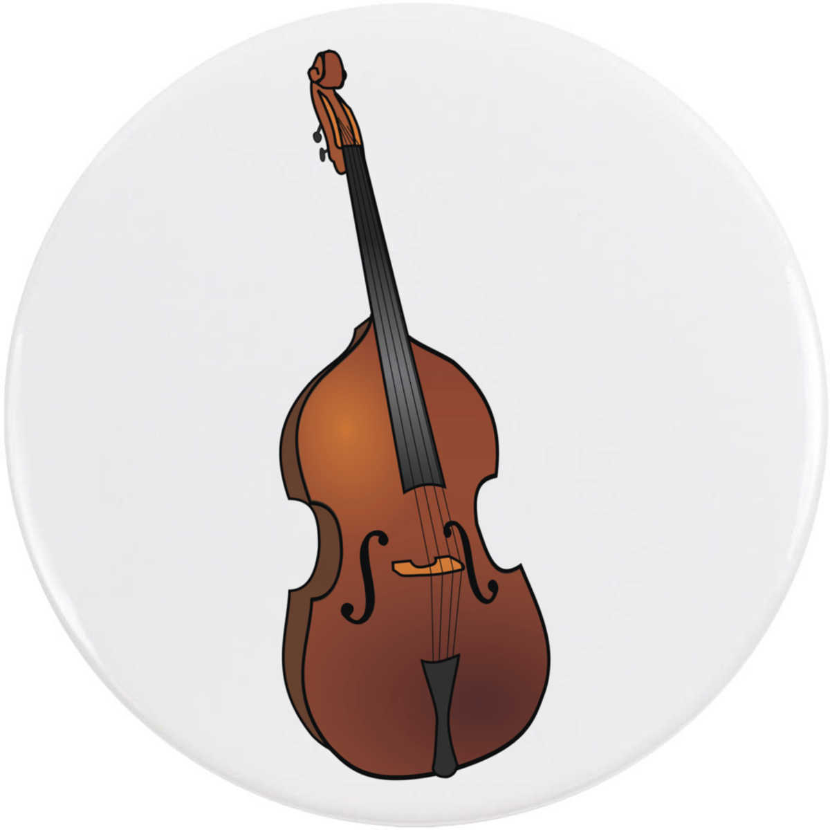 'Double Bass ' Button Badge - 77mm - Pin Back / Lapel Badge for Clothes, Bags, Accessories and Gifts (BB00161887)