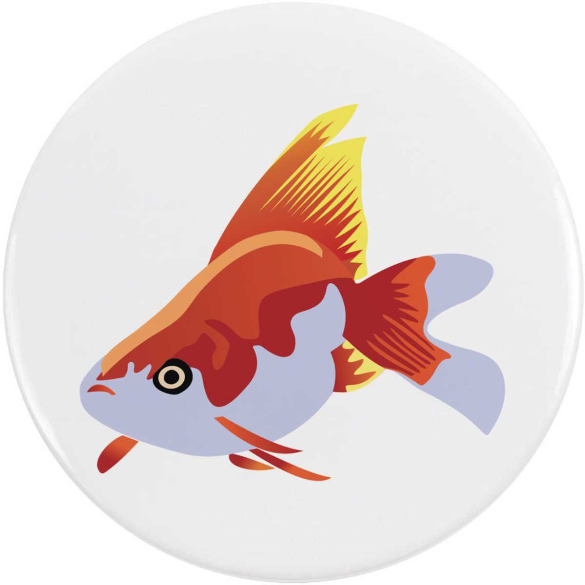 'Brilliant GoldFish' Button Badge - 77mm - Pin Back / Lapel Badge for Clothes, Bags, Accessories and Gifts (BB00161932)
