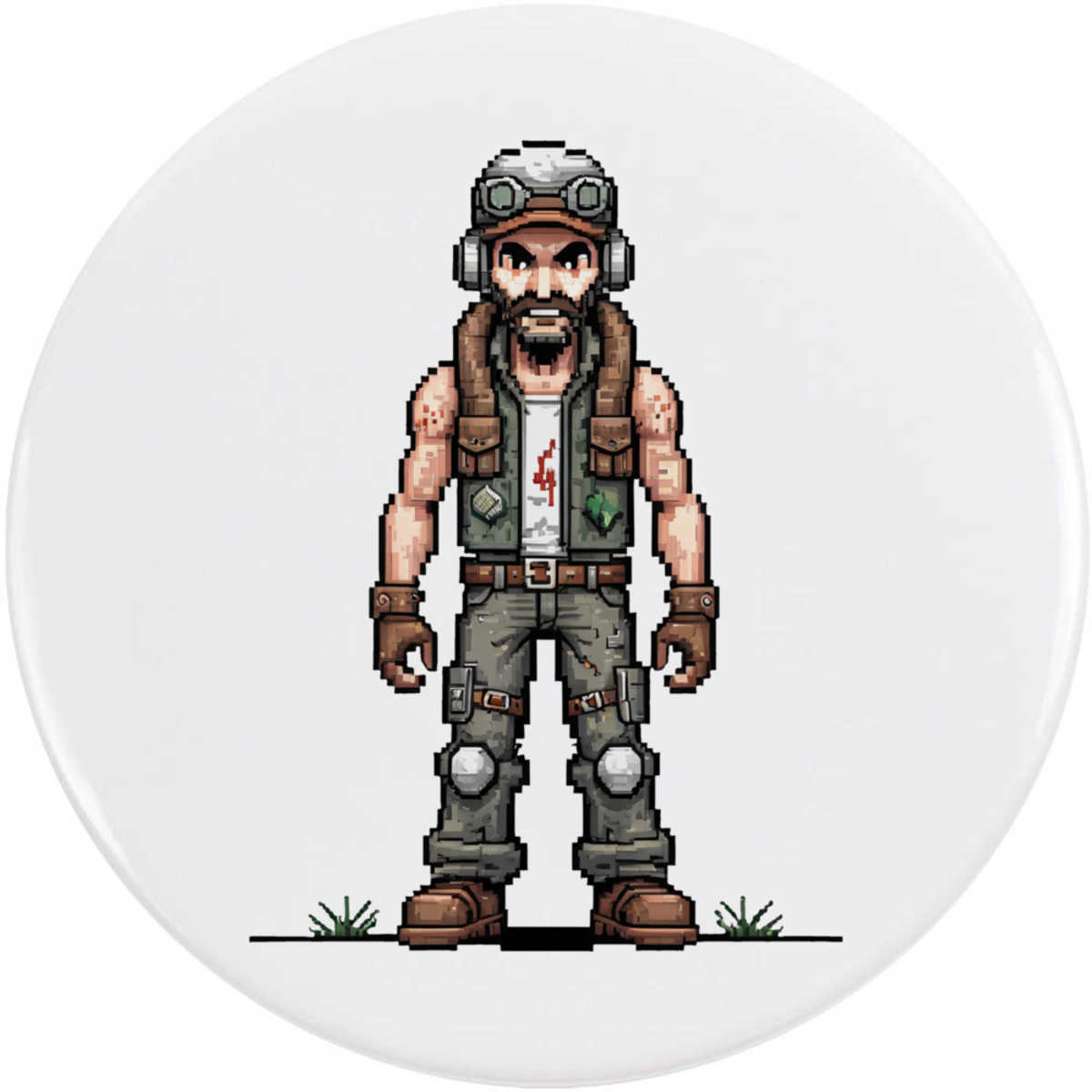 'Post-Apocalyptic Survivor' Button Badge - 77mm - Pin Back / Lapel Badge for Clothes, Bags, Accessories and Gifts (BB00162538)
