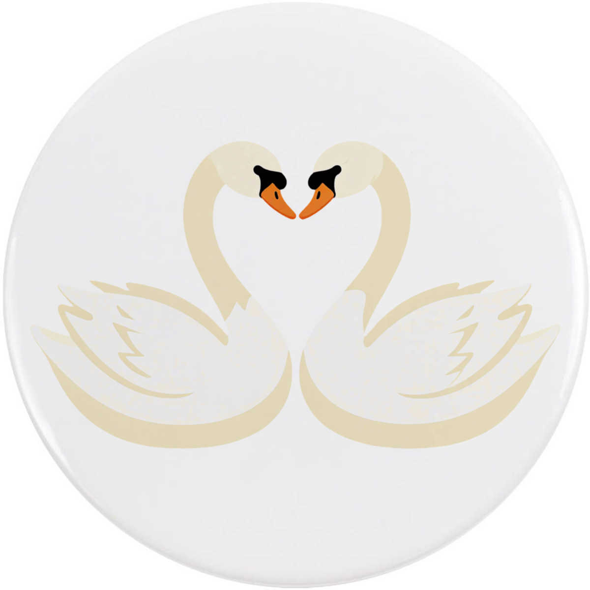 'Swan Couple' Button / Lapel Badges - Pin Back Badges for Clothes, Bags, Accessories and Gifts (BB061345)