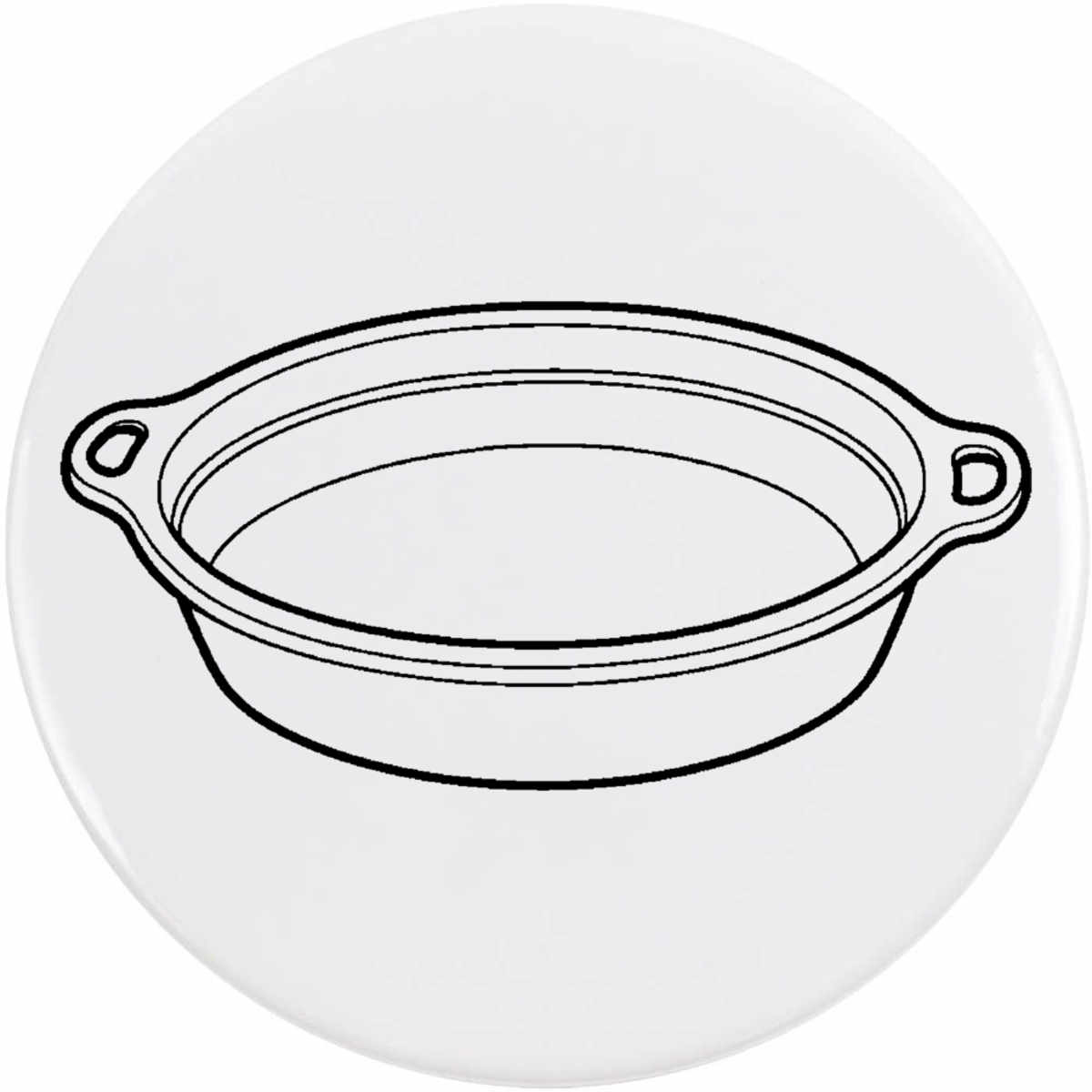 'Pie Dish' Button Pin Badges (BB061392)