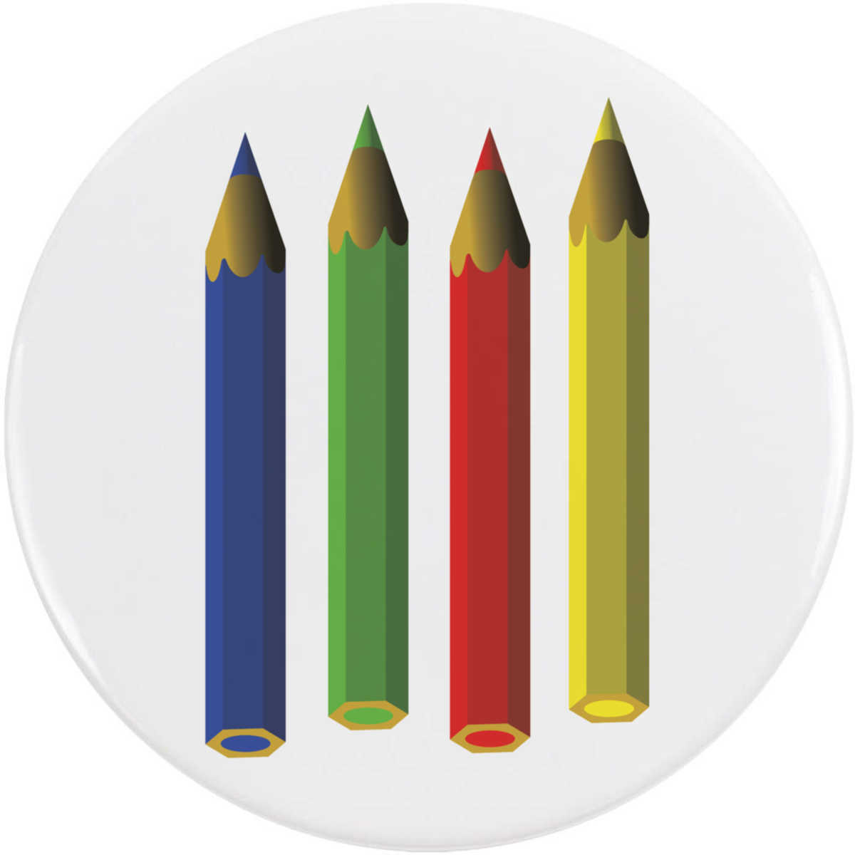 'Colorful Pencils' Button / Lapel Badges - Pin Back Badges for Clothes, Bags, Accessories and Gifts (BB061536)