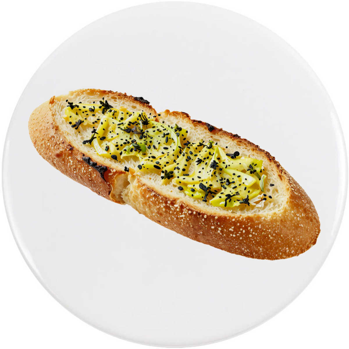 'Garlic Bread' Button / Lapel Badges - Pin Back Badges for Clothes, Bags, Accessories and Gifts (BB061551)