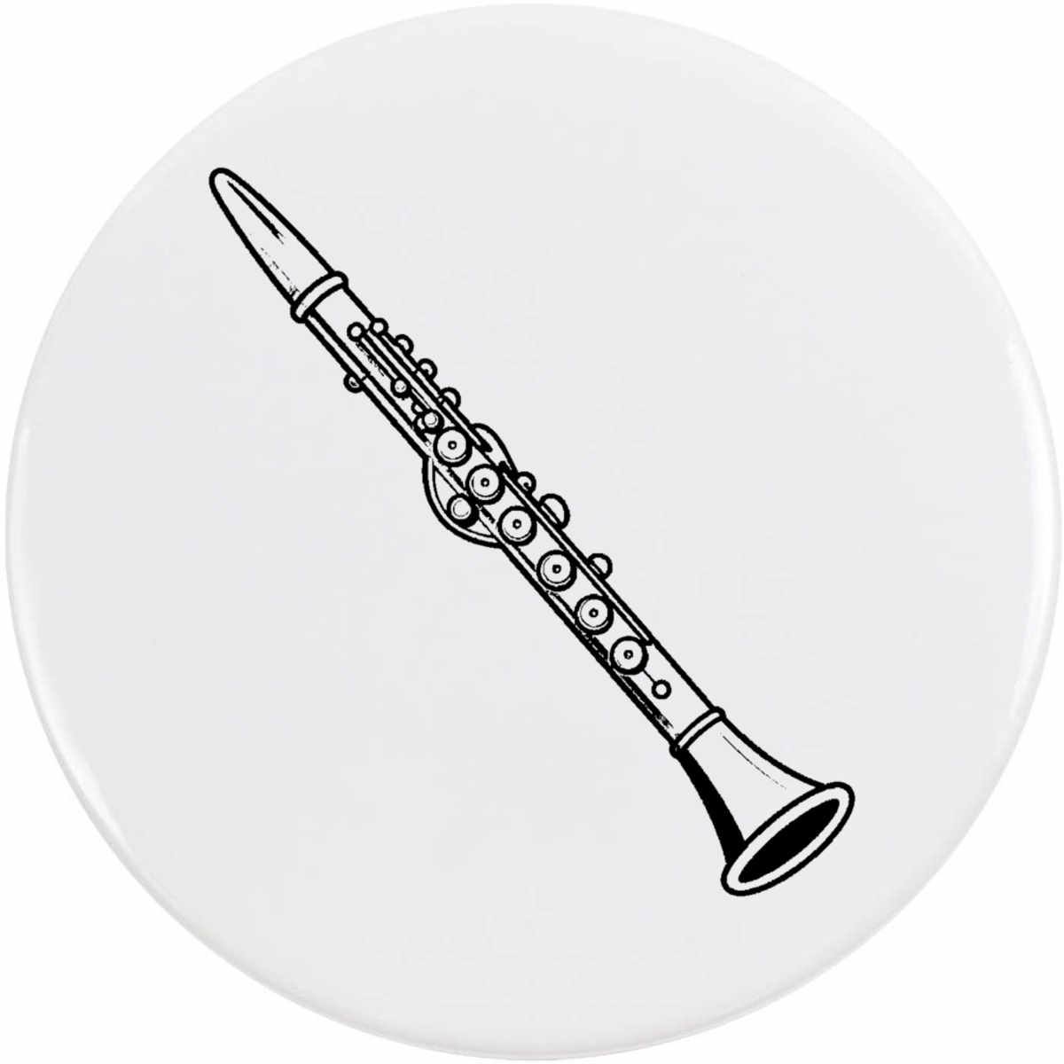 'Clarinet' Button / Lapel Badges - Pin Back Badges for Clothes, Bags, Accessories and Gifts (BB061759)