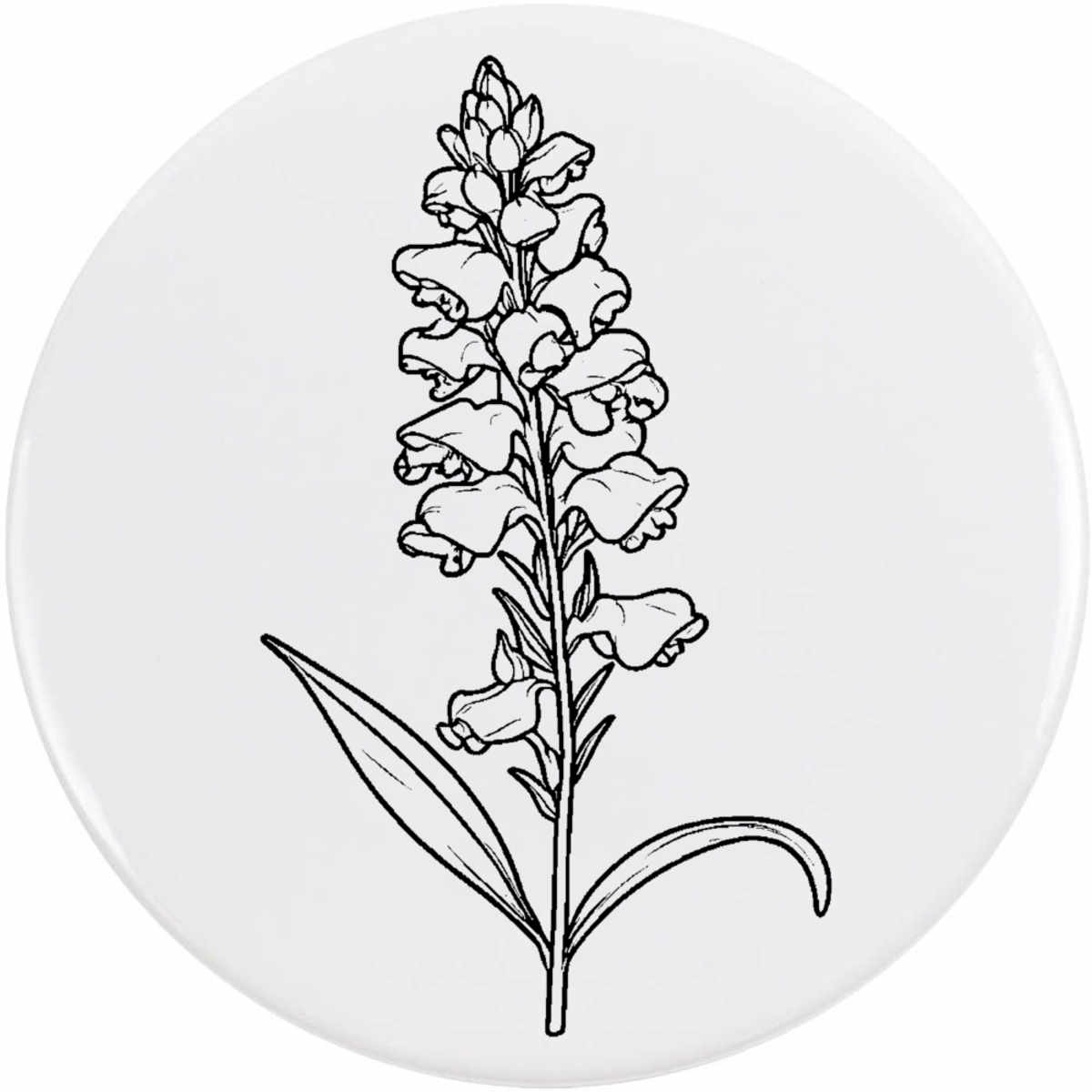 'Snapdragon Flower' Button Badge - 77mm - Pin Back / Lapel Badge for Clothes, Bags, Accessories and Gifts (BB00164168)