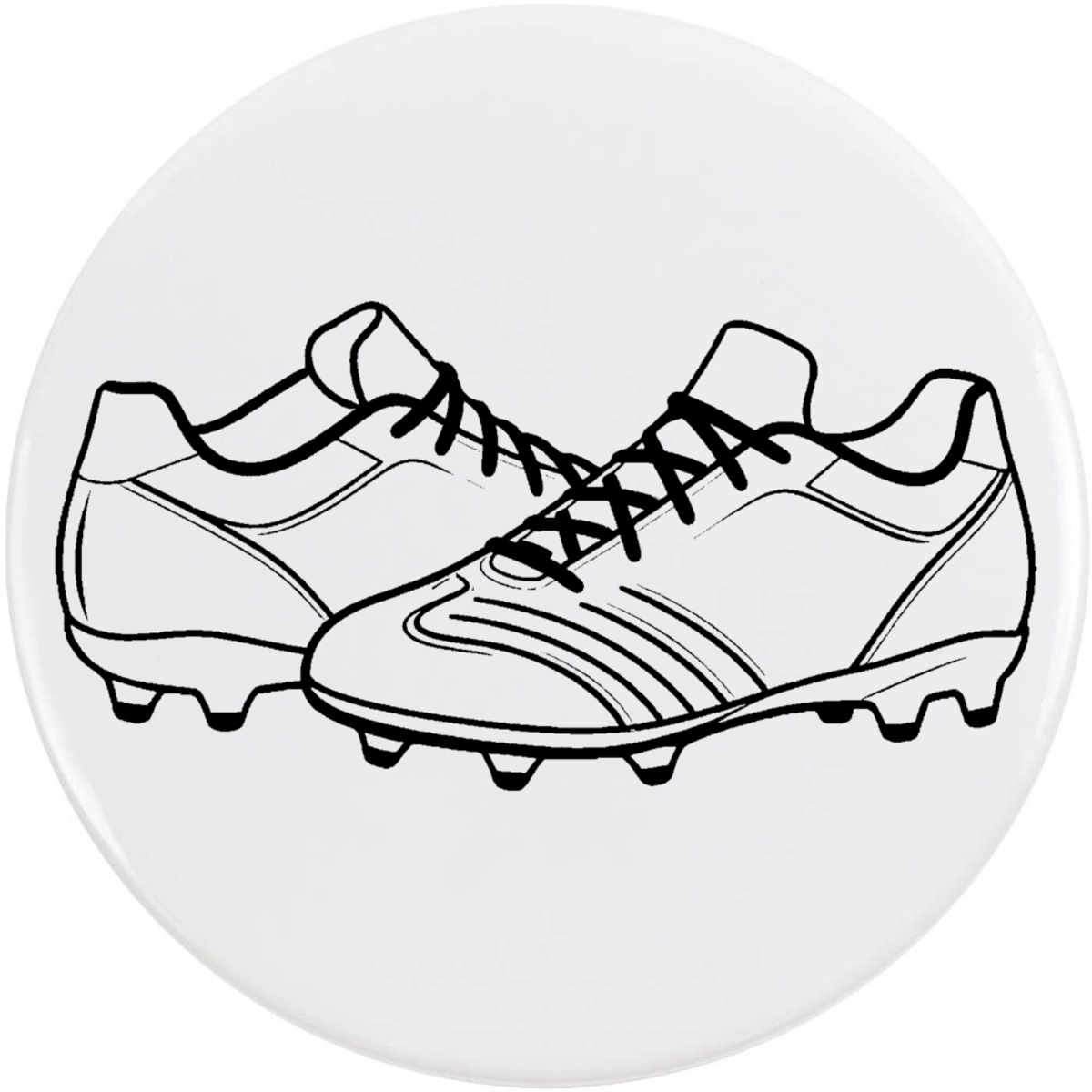 'Football Shoes' Button / Lapel Badges - Pin Back Badges for Clothes, Bags, Accessories and Gifts (BB062206)