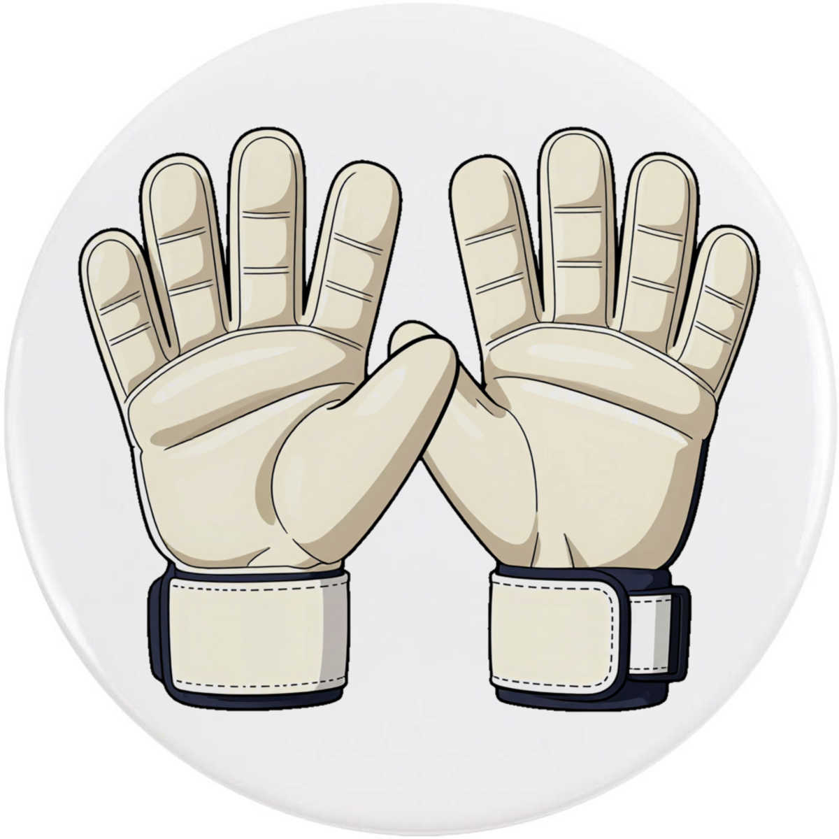 'Goalkeeper Gloves' Button / Lapel Badges - Pin Back Badges for Clothes, Bags, Accessories and Gifts (BB062209)