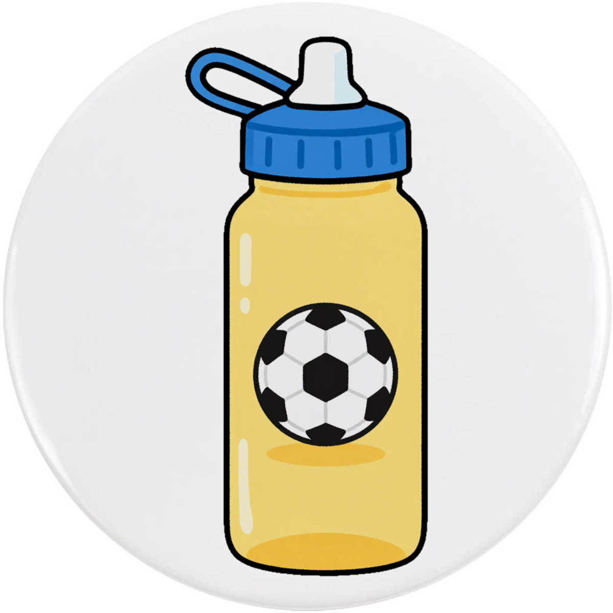'Sports Water Bottle' Button / Lapel Badges - Pin Back Badges for Clothes, Bags, Accessories and Gifts (BB062223)