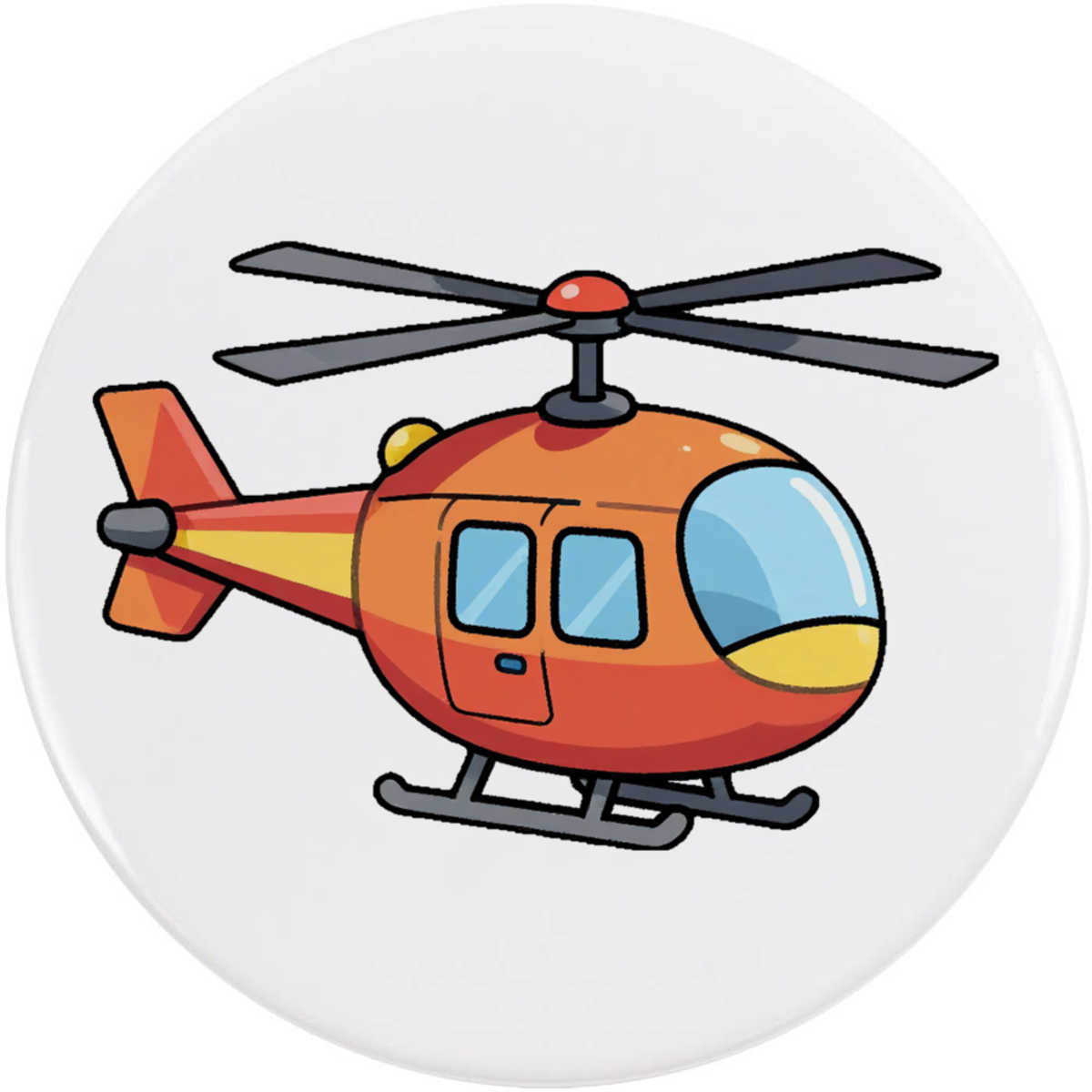 'Toy Helicopter' Button Badge - 77mm - Pin Back / Lapel Badge for Clothes, Bags, Accessories and Gifts (BB00165611)