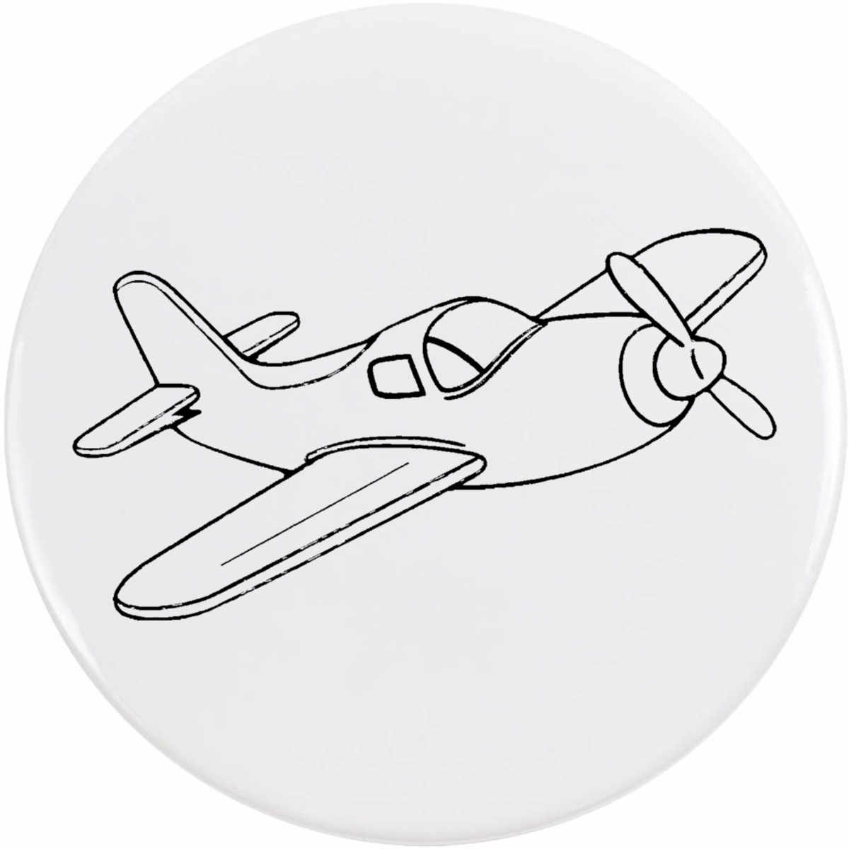 'Toy Airplane' Button / Lapel Badges - Pin Back Badges for Clothes, Bags, Accessories and Gifts (BB062285)