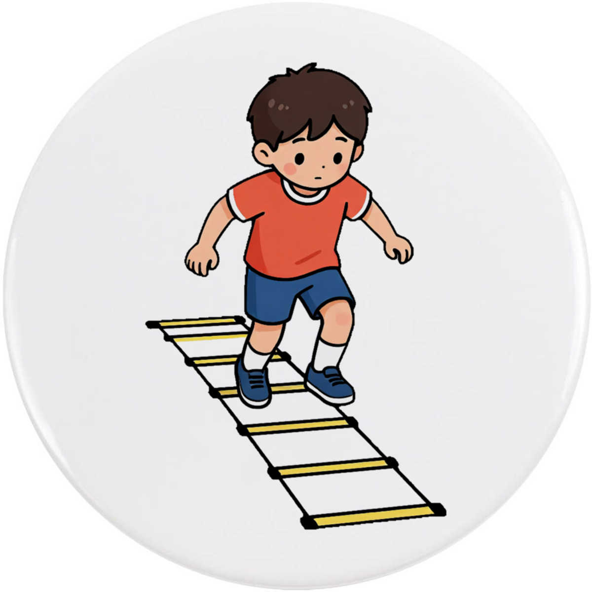 'Agility Training Ladder' Button / Lapel Badges - Pin Back Badges for Clothes, Bags, Accessories and Gifts (BB062301)
