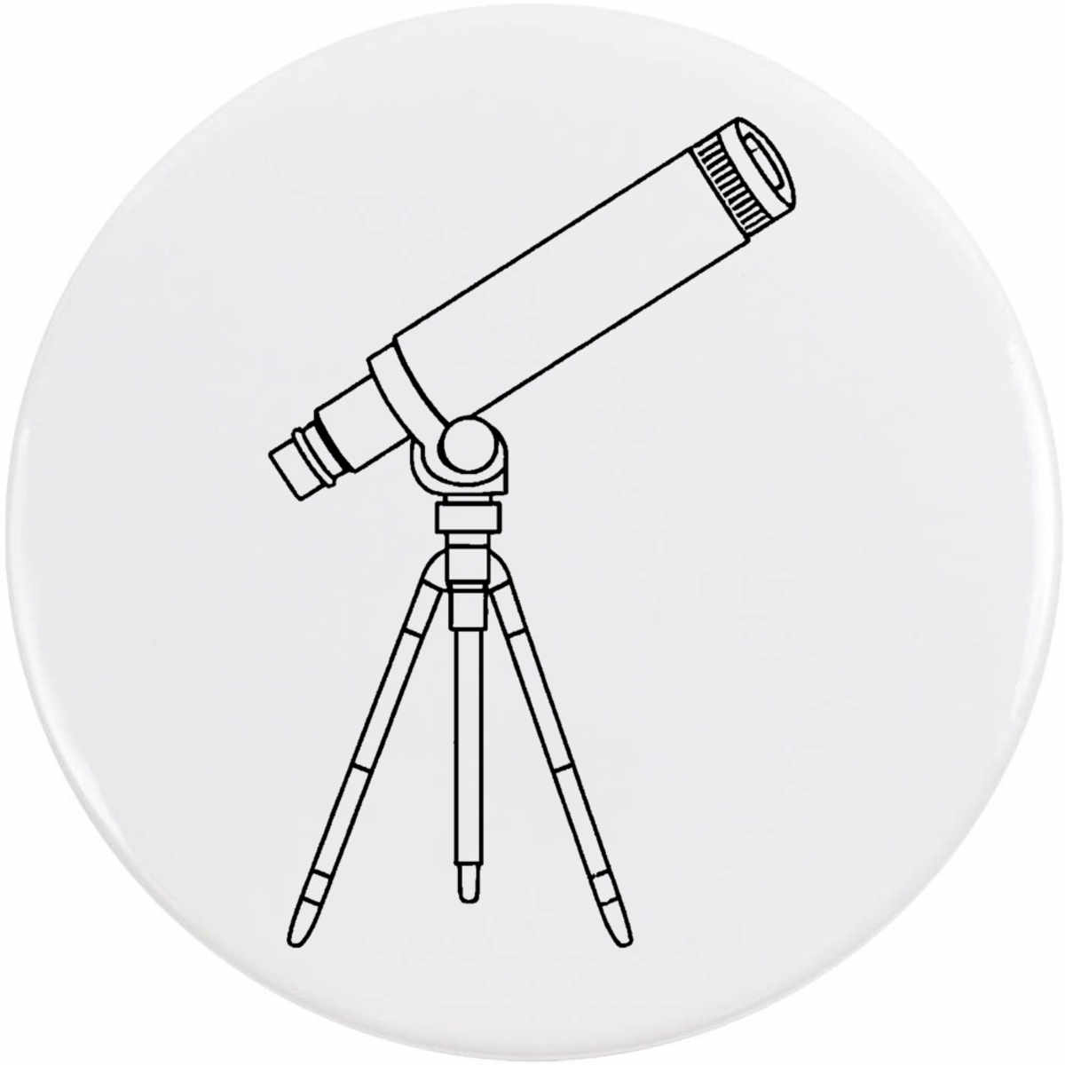 'Telescope' Button / Lapel Badges - Pin Back Badges for Clothes, Bags, Accessories and Gifts (BB062391)