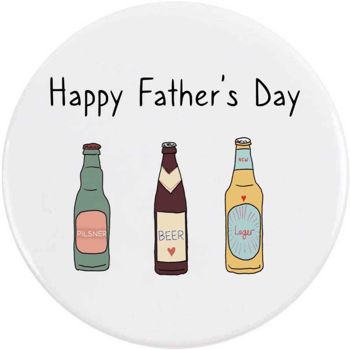 'Happy Fathers Day' Button / Lapel Badges - Pin Back Badges for Clothes, Bags, Accessories and Gifts (BB062618)