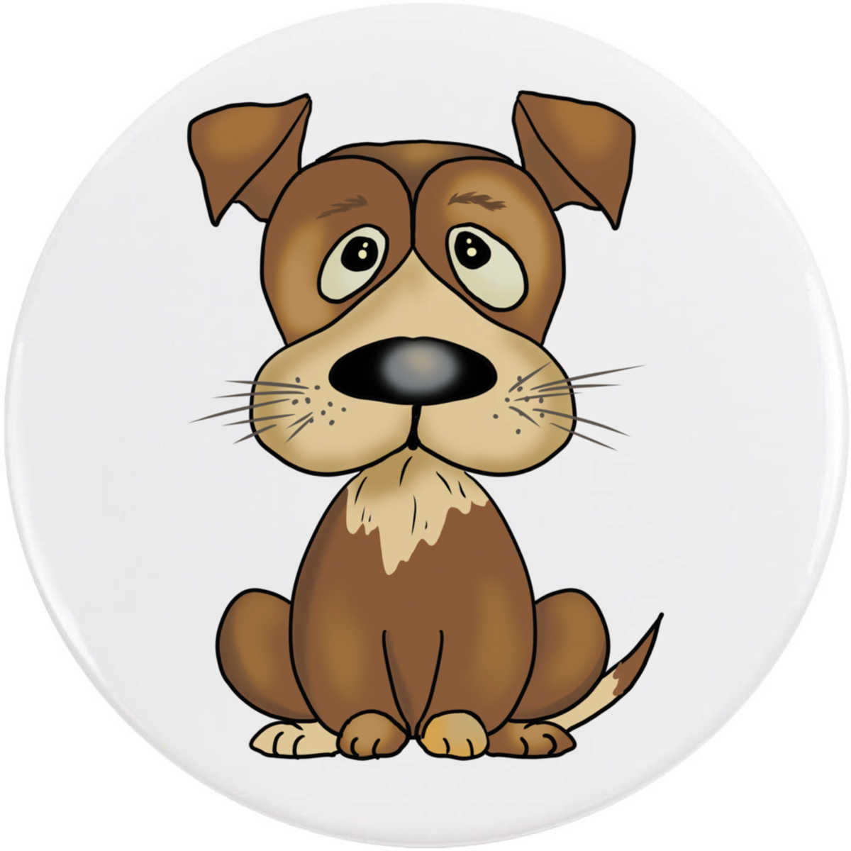 'Cute Puppy' Button Badge - 77mm - Pin Back / Lapel Badge for Clothes, Bags, Accessories and Gifts (BB00166772)