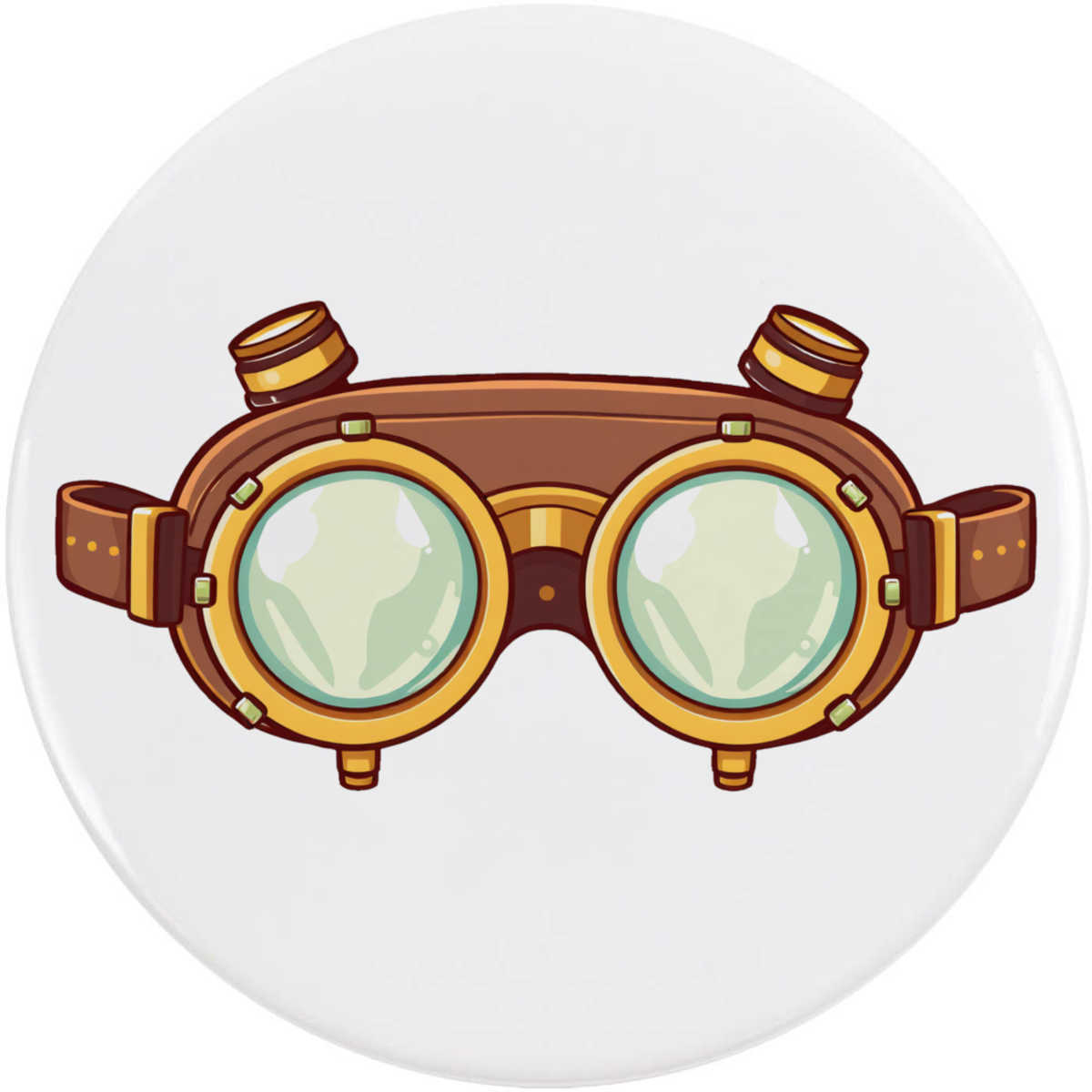 'Steampunk Goggles' Button Badge - 77mm - Pin Back / Lapel Badge for Clothes, Bags, Accessories and Gifts (BB00166841)