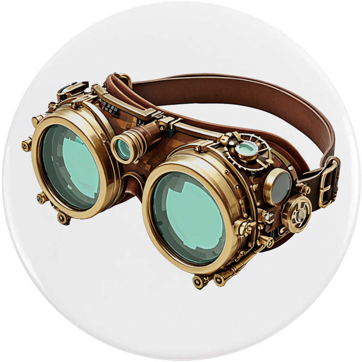 'Steampunk Goggles' Button Badge - 77mm - Pin Back / Lapel Badge for Clothes, Bags, Accessories and Gifts (BB00166844)