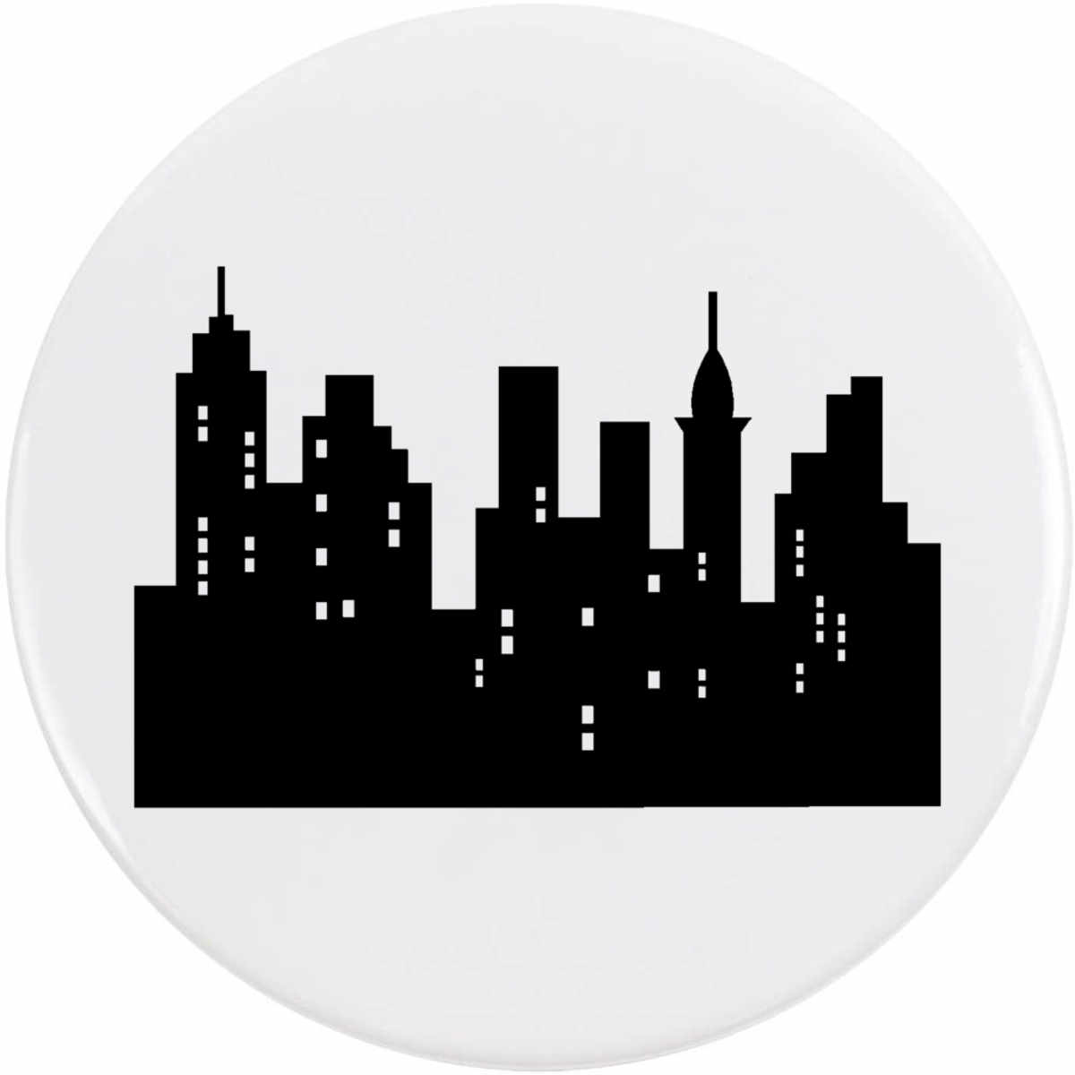 'Urban Cityscape' Button / Lapel Badges - Pin Back Badges for Clothes, Bags, Accessories and Gifts (BB062823)