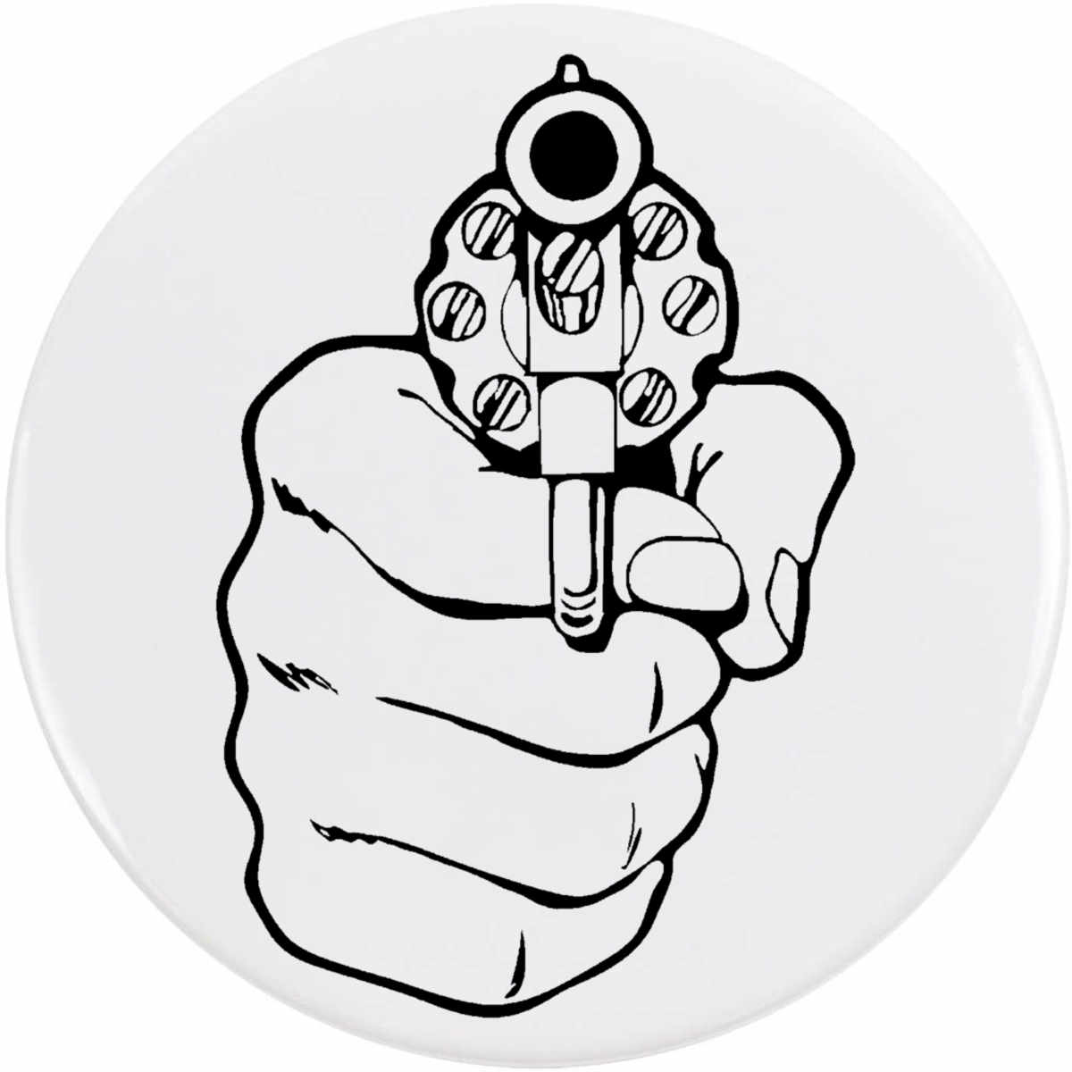 'Point Blank' Button / Lapel Badges - Pin Back Badges for Clothes, Bags, Accessories and Gifts (BB062856)
