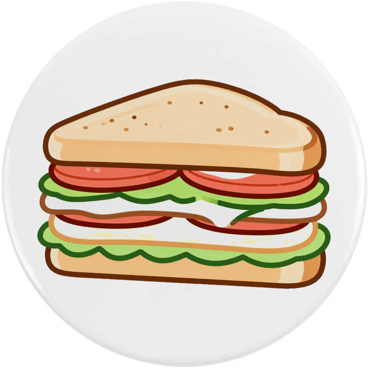 'Sandwich' Button Badge - 77mm - Pin Back / Lapel Badge for Clothes, Bags, Accessories and Gifts (BB00167774)