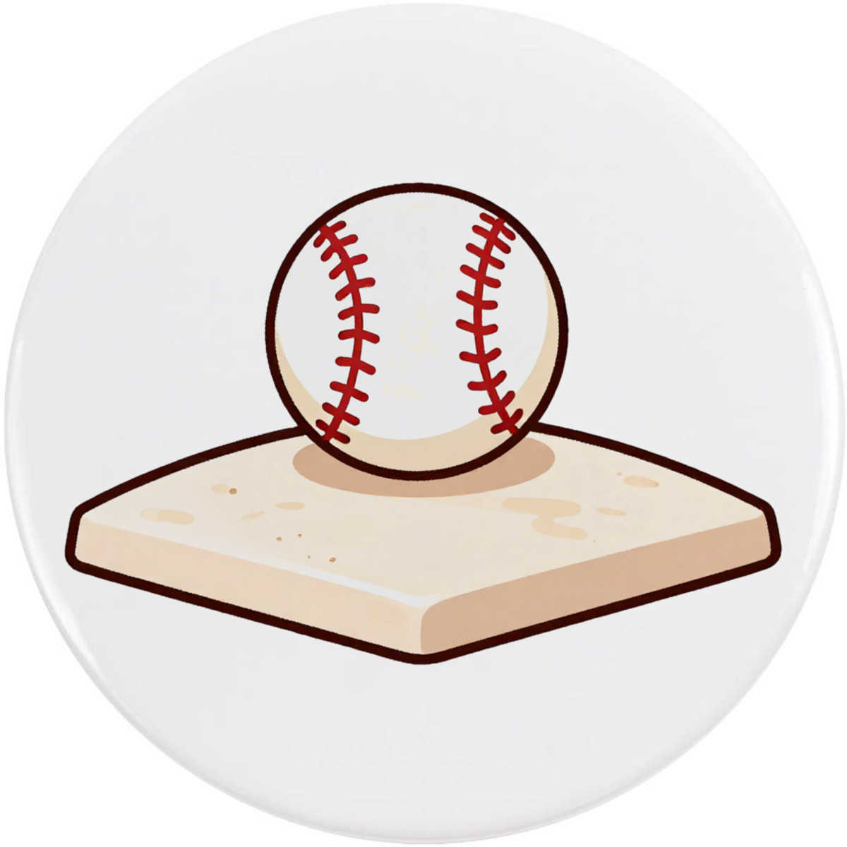 'Baseball & Base Plate' Button / Lapel Badges - Pin Back Badges for Clothes, Bags, Accessories and Gifts (BB063322)