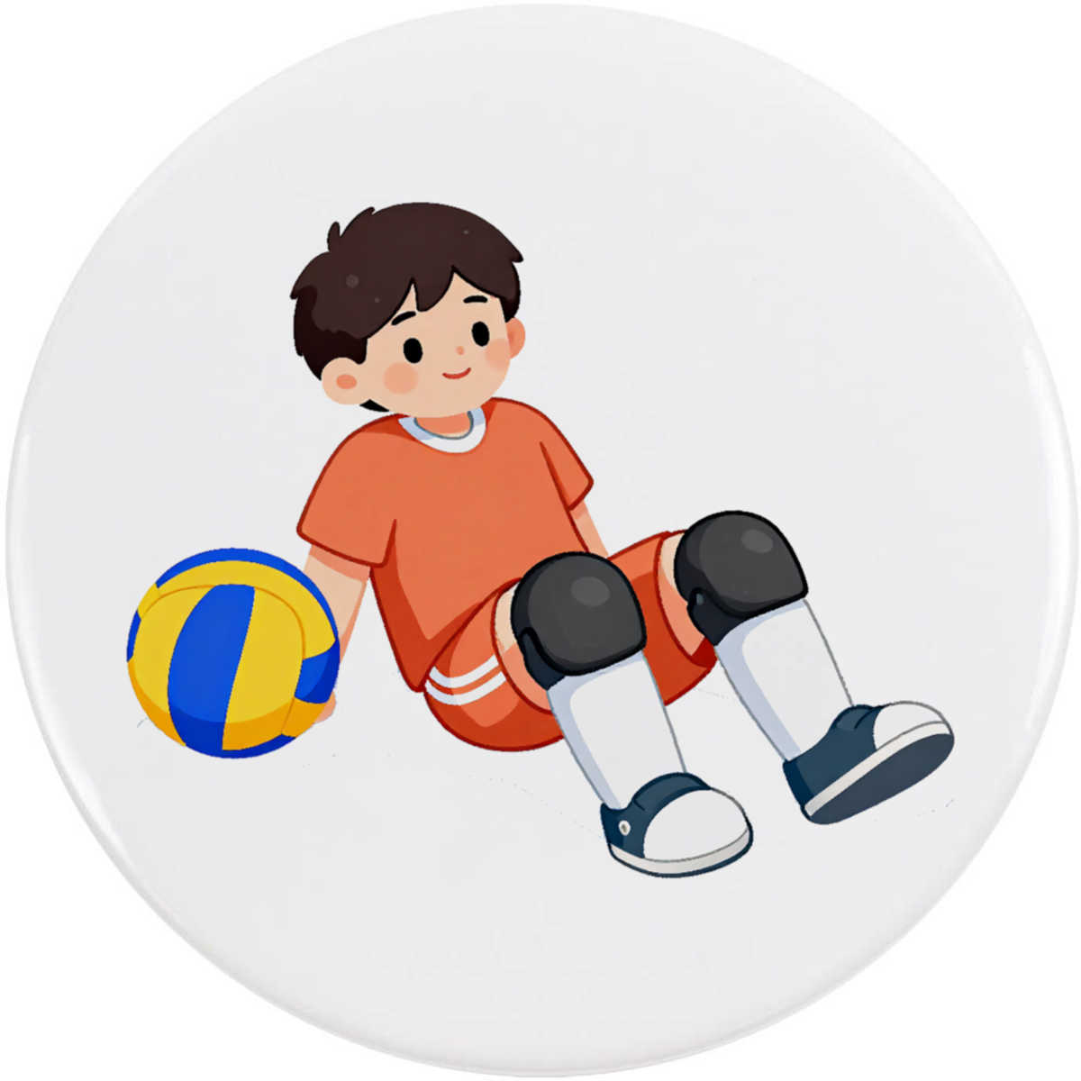 'Netball Player & Ball' Button Pin Badges (BB063389)