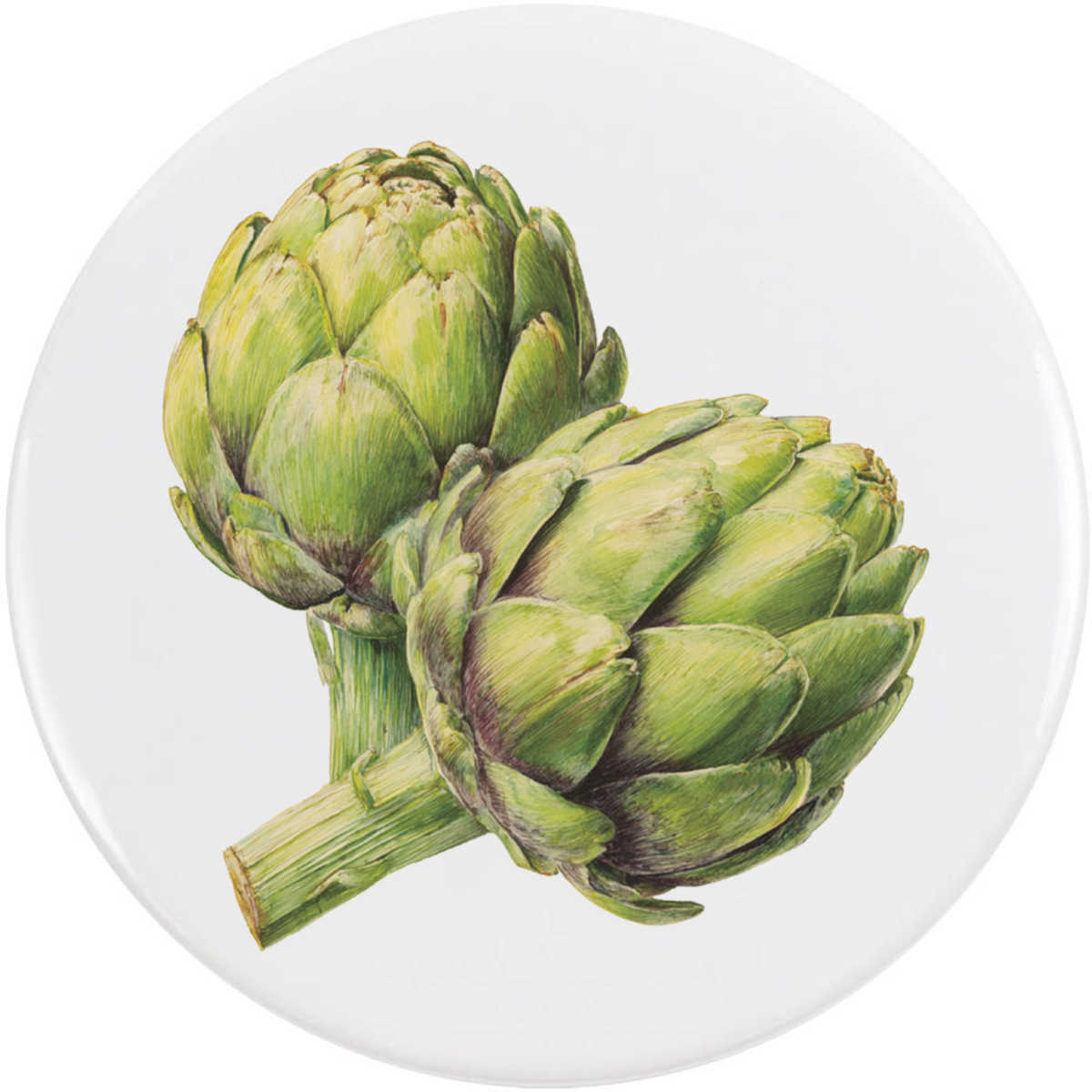 'Two Artichokes ' Button / Lapel Badges - Pin Back Badges for Clothes, Bags, Accessories and Gifts (BB063405)