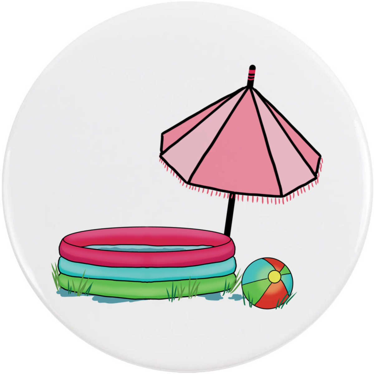'Paddling Pool' Button / Lapel Badges - Pin Back Badges for Clothes, Bags, Accessories and Gifts (BB063410)