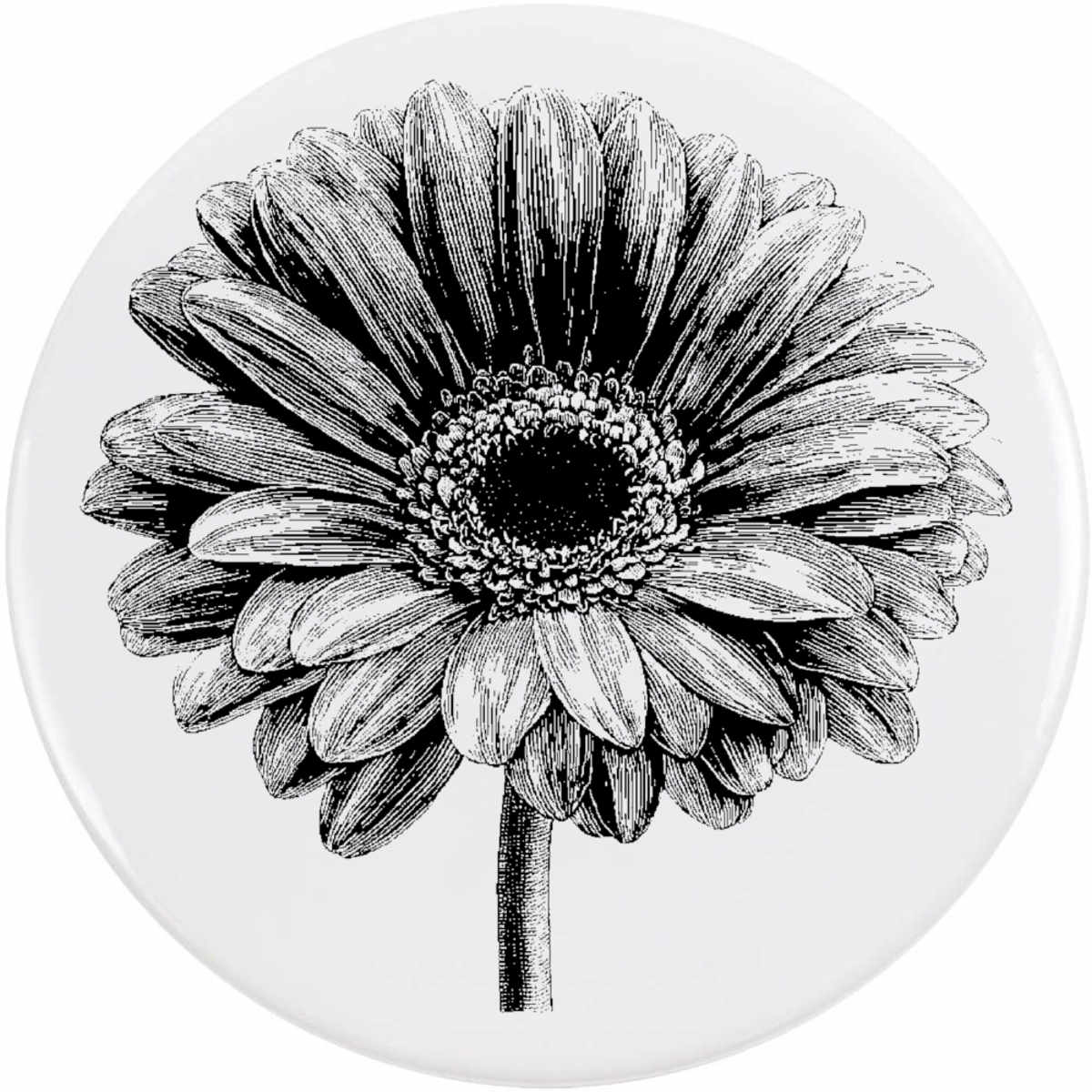 'Gerbera Daisy' Button / Lapel Badges - Pin Back Badges for Clothes, Bags, Accessories and Gifts (BB063465)