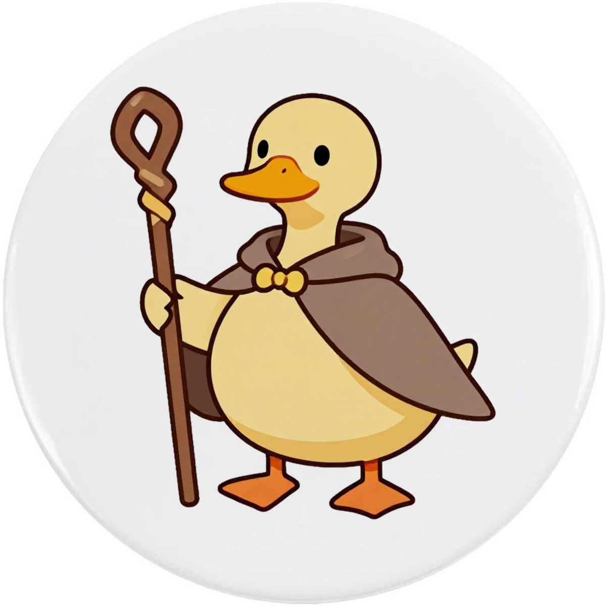 77mm 'Travelling Duck' Large Button Pin Badge (BB00169526)