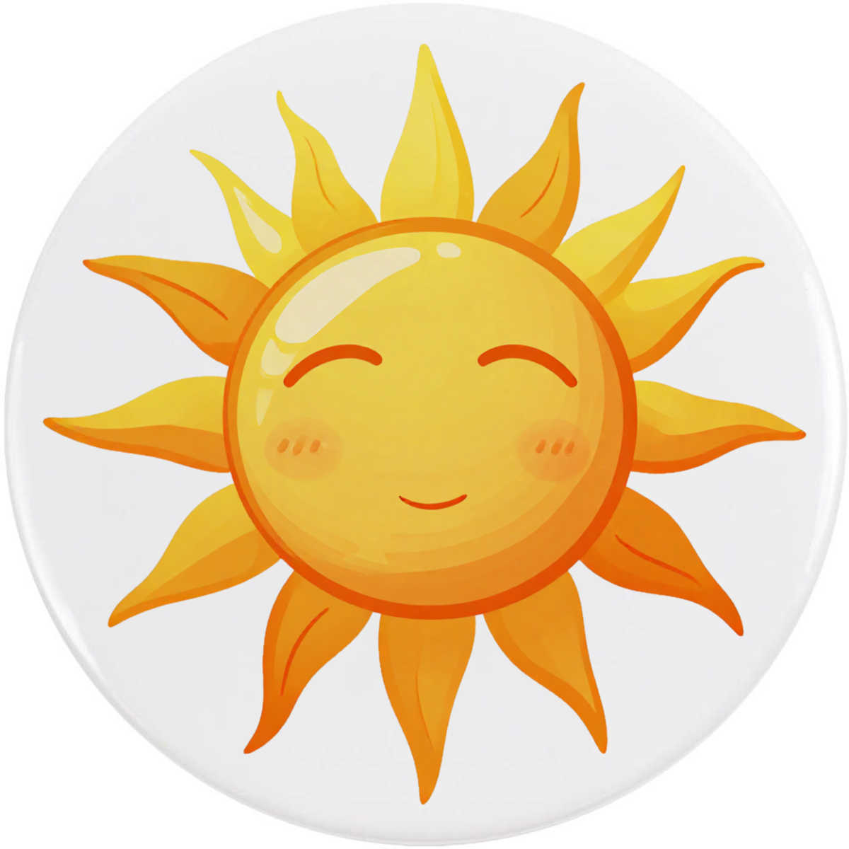 'Happy Sun' Button Badge - 77mm - Pin Back / Lapel Badge for Clothes, Bags, Accessories and Gifts (BB00171145)