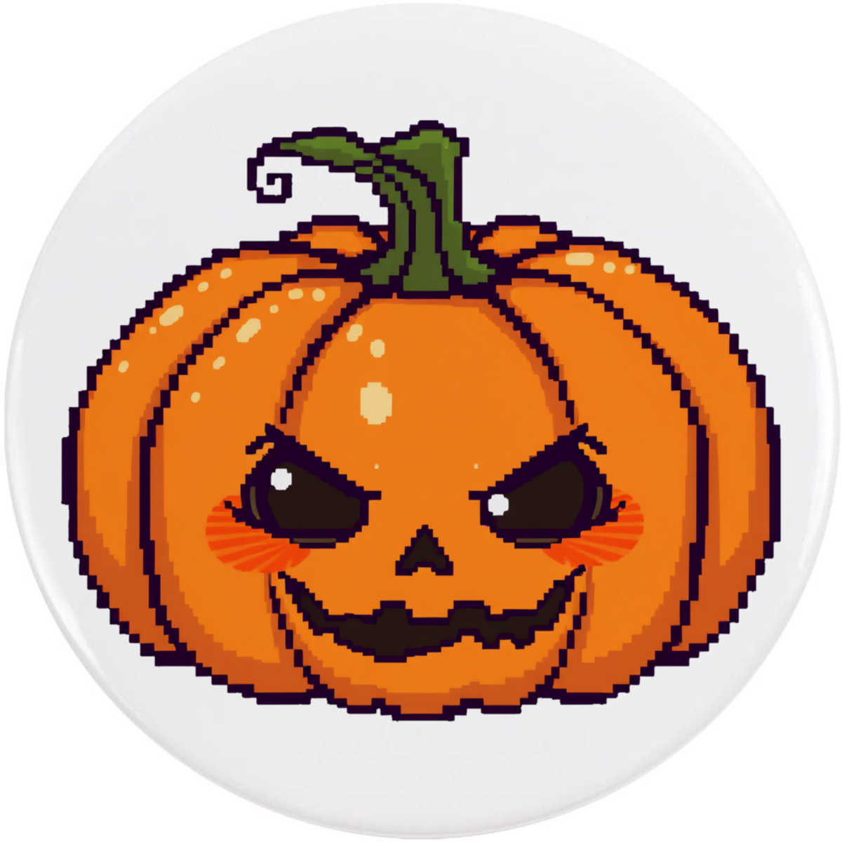 'Evil Pumpkin' Button Badge - 77mm - Pin Back / Lapel Badge for Clothes, Bags, Accessories and Gifts (BB00171346)