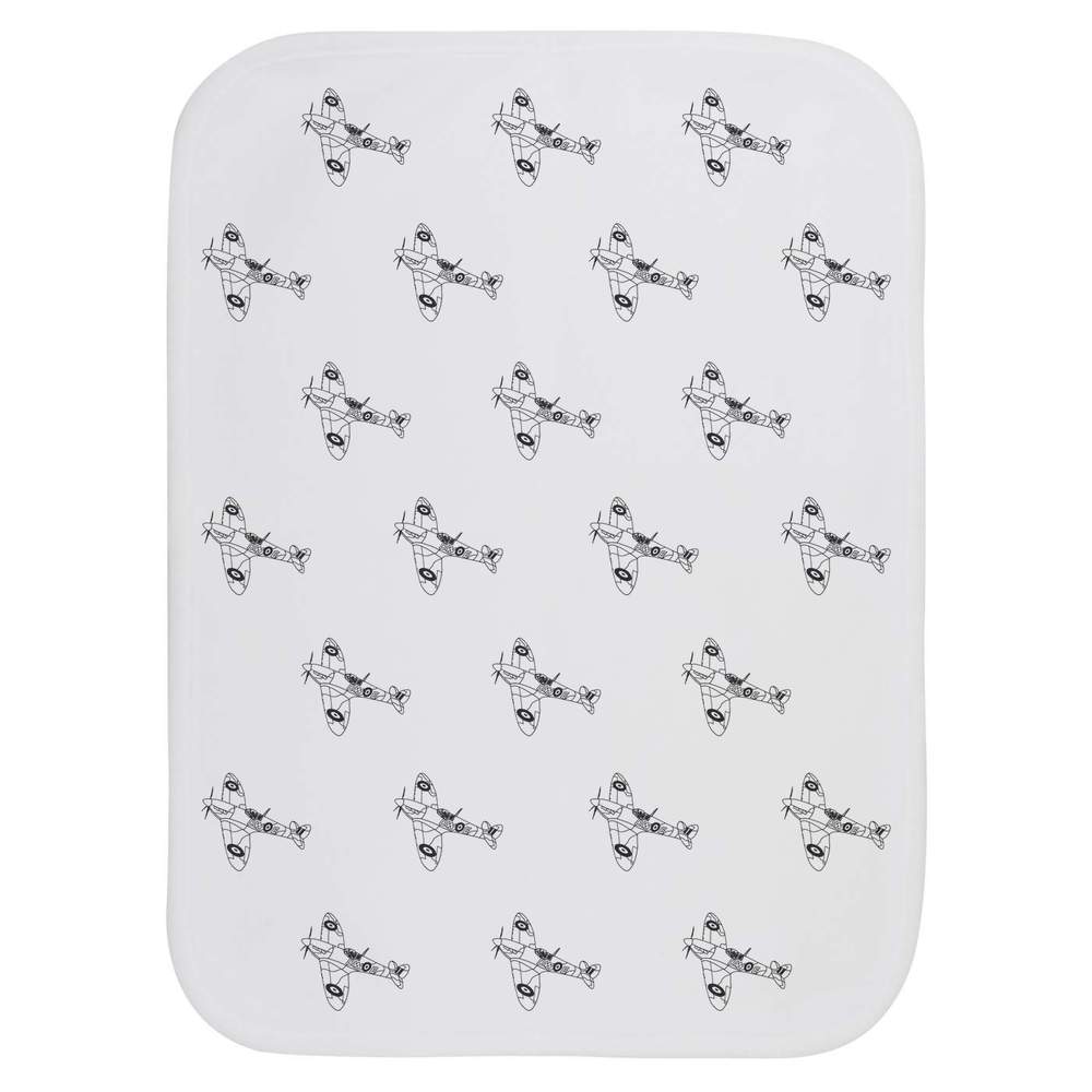 'Spitfire Plane' Baby Burp / Wash Cloth (BC00002755)