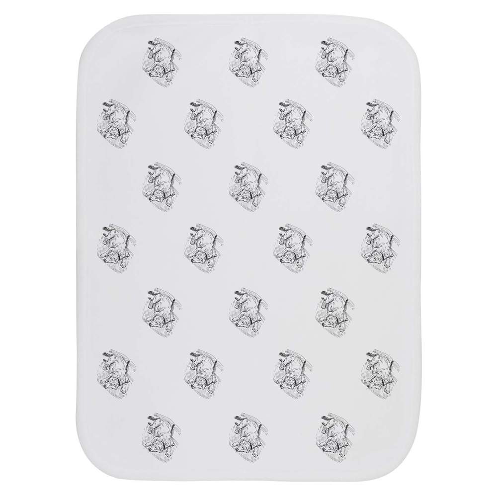 'Sleeping Labrador Dog' Baby Burp / Wash Cloth (BC00005043)