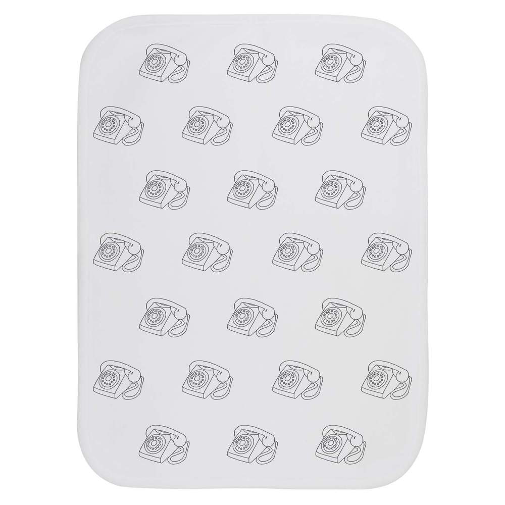 'Retro Telephone' Baby Burp / Wash Cloth (BC00006878)