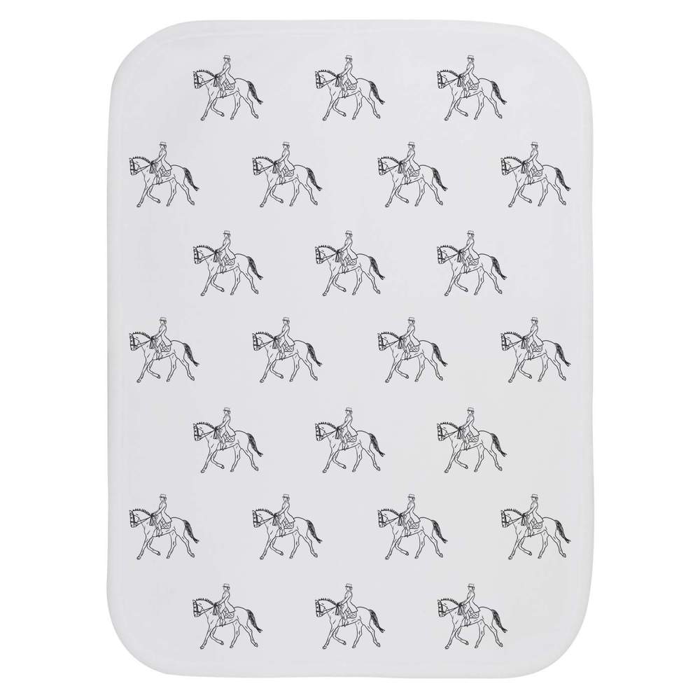 'Dressage Horse & Rider' Baby Burp / Wash Cloth (BC00009189)