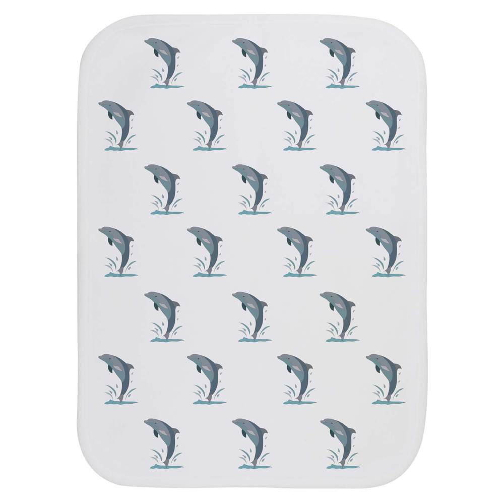 'Jumping Dolphin' Baby Burp / Wash Cloth (BC00012555)