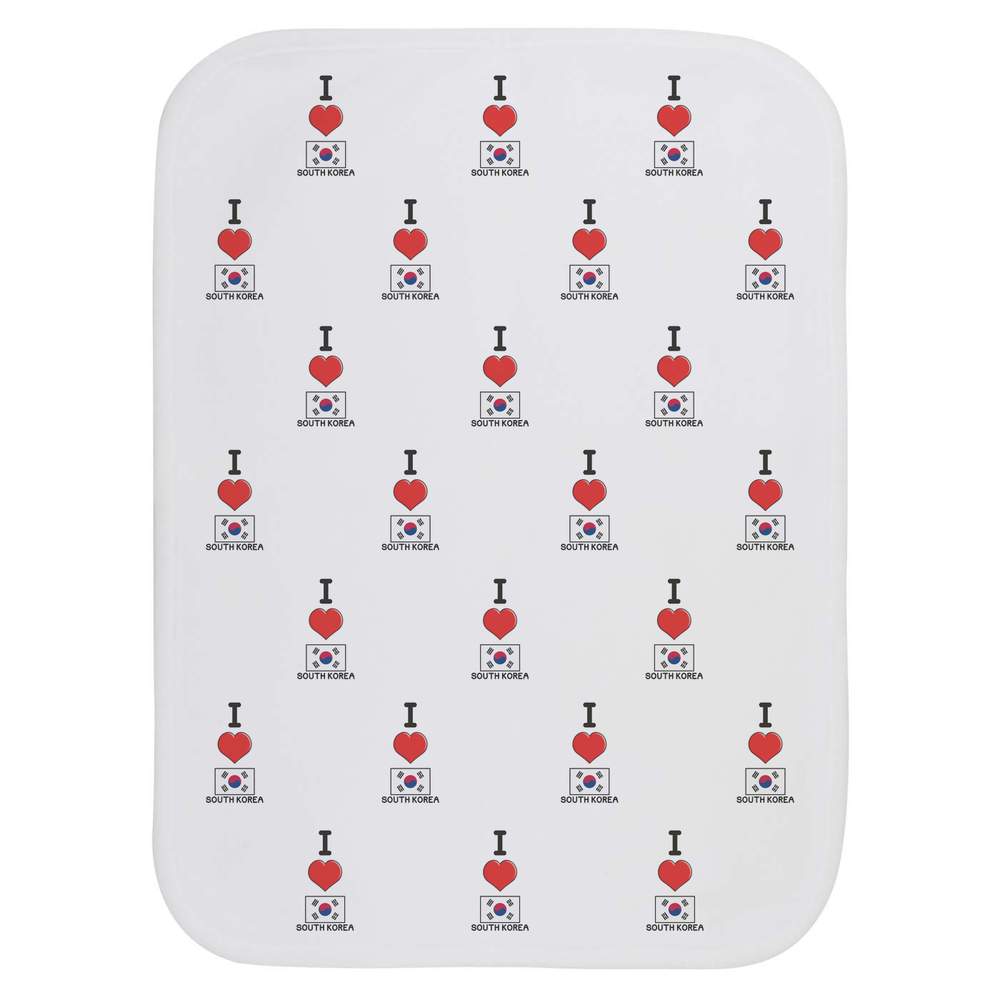'I Love South Korea' Baby Burp / Wash Cloth (BC00013847)
