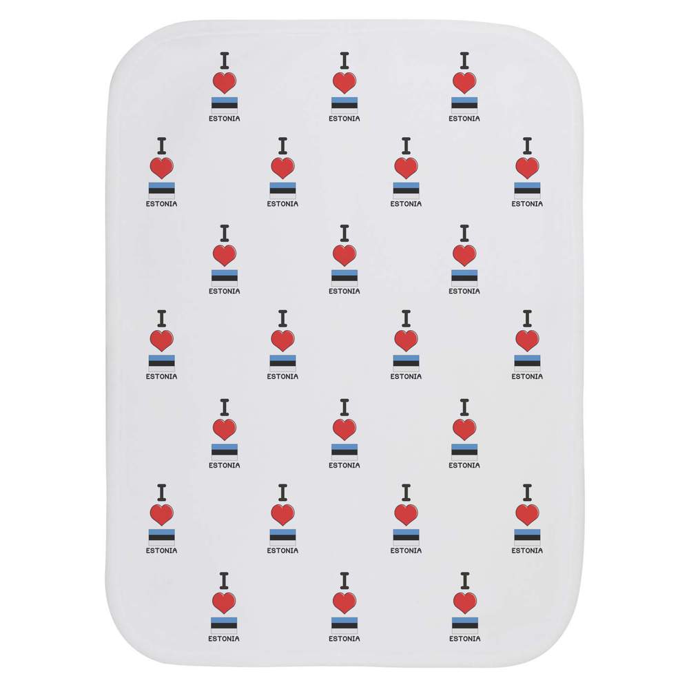 'I Love Estonia' Baby Burp / Wash Cloth (BC00014339)