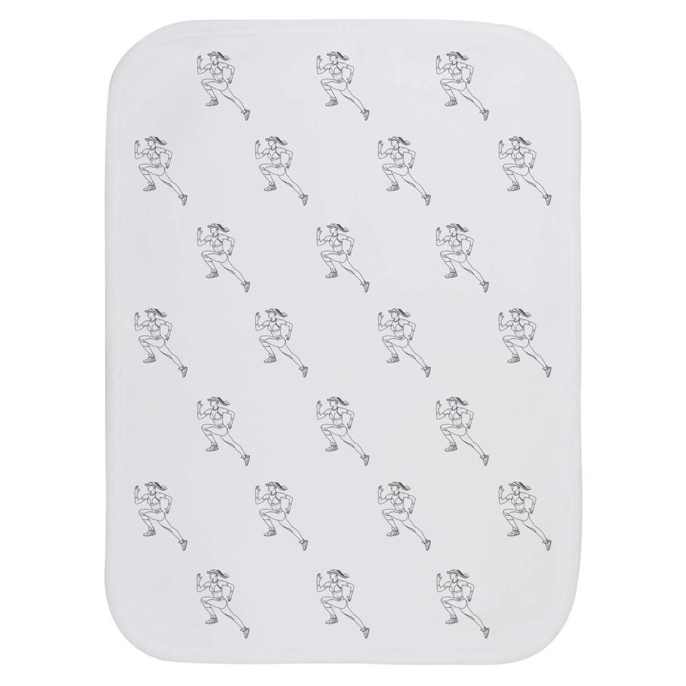 'Female Runner' Baby Burp / Wash Cloth (BC00016460)
