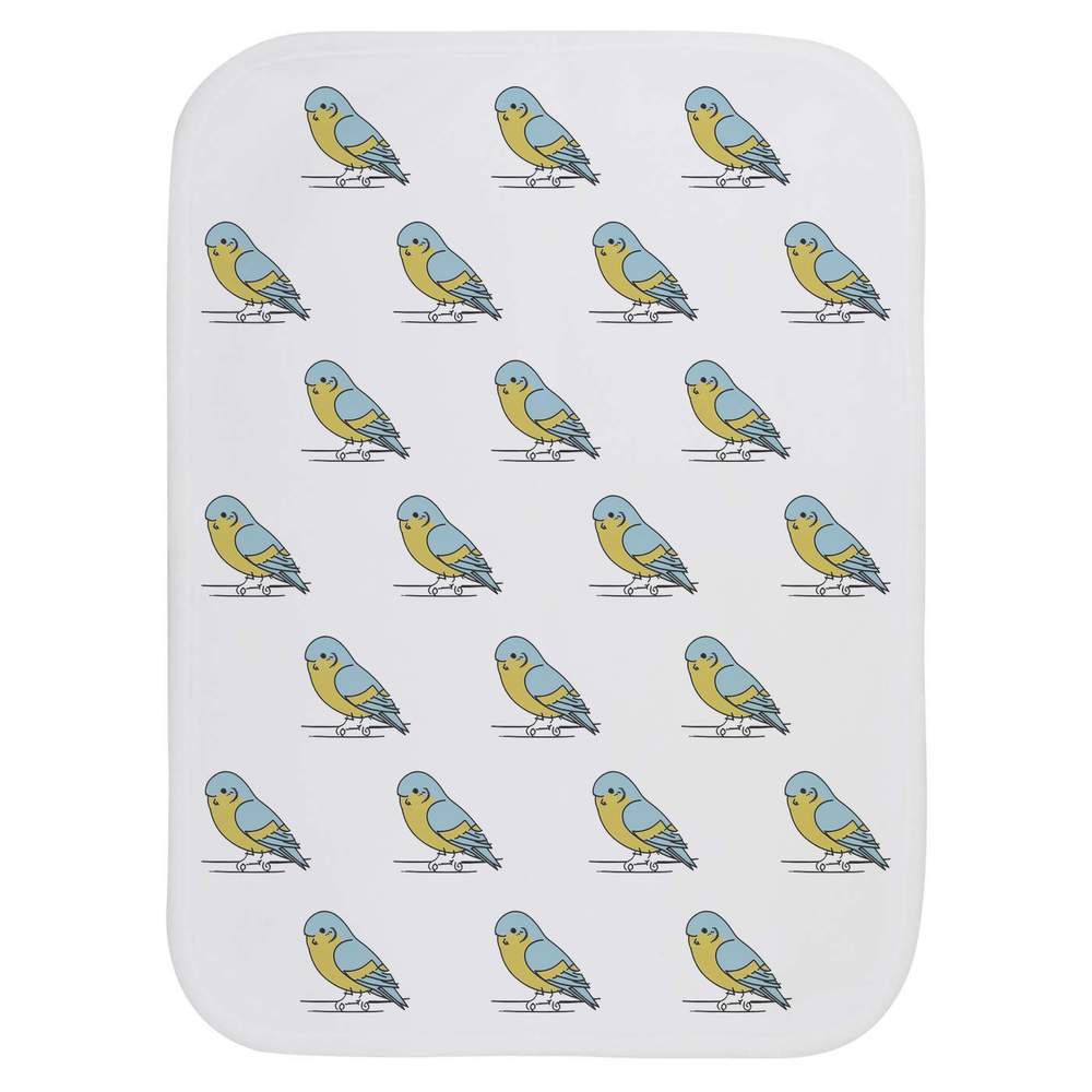 'Blue Budgie' Baby Burp / Wash Cloth (BC00023859)