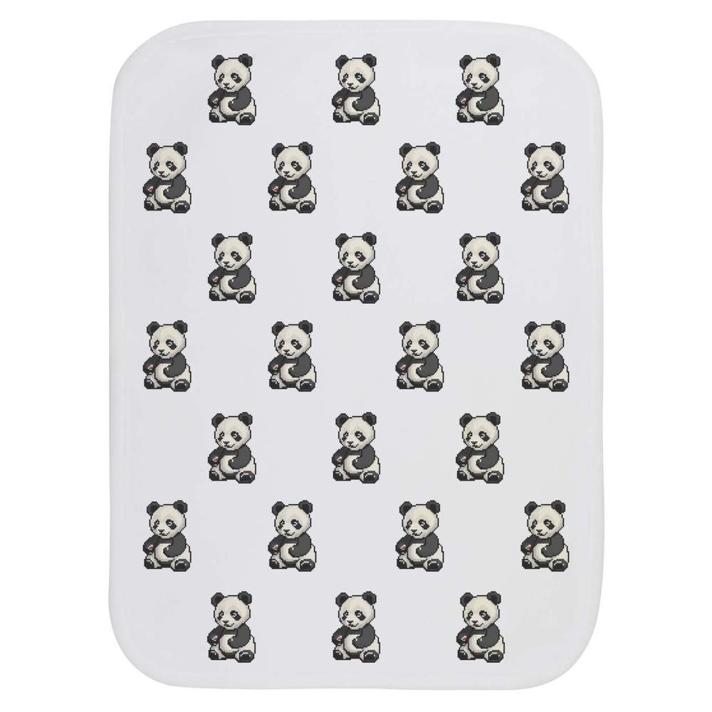 'Pixel Art Baby Panda' Baby Burp / Wash Cloth (BC00024094)