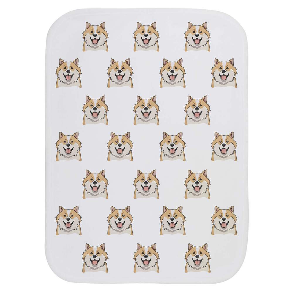 'Smiling Icelandic Sheepdog ' Baby Burp / Wash Cloth (BC00024311)