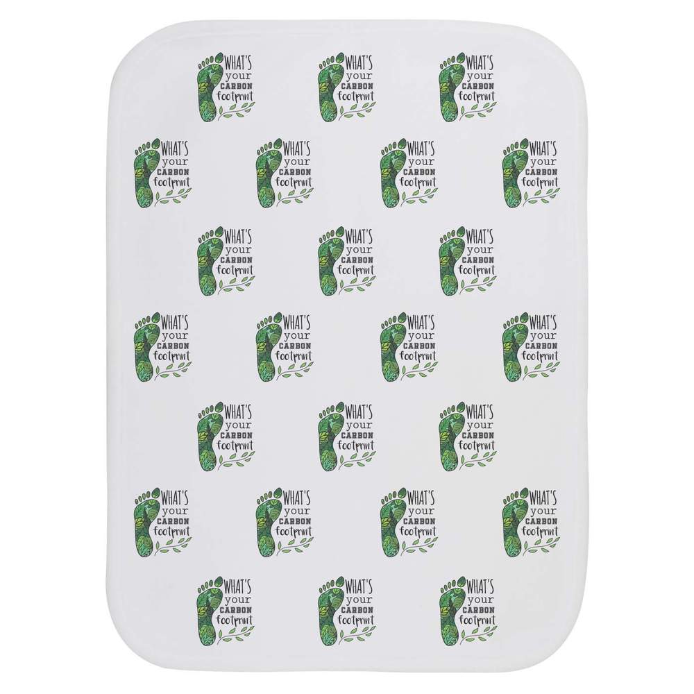 'Carbon Footprint' Baby Burp / Wash Cloth - Soft Absorbent Towel for Feeding, Bathing, Newborns and Baby Gifts (BC00024610)